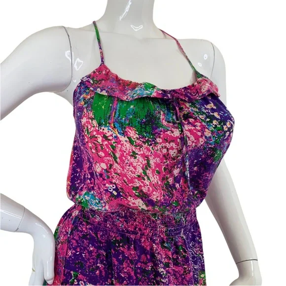 PARKER Maxi Sundress long skirt flowing flirty Anthropologie ruffled vacay sz S - Picture 12 of 17